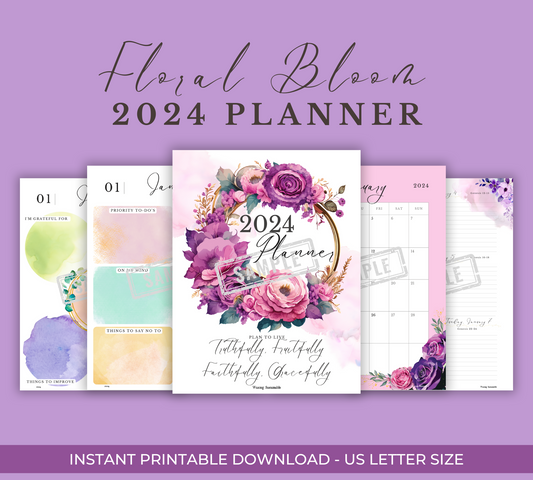 2024 Floral Bloom Planner